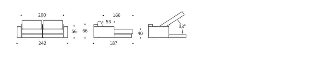 Akello Lounger Sofa Bed Arms Icon