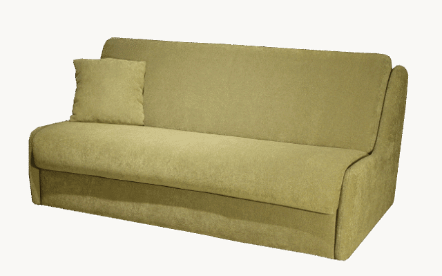 Without armrests but with excellent seating comfort and bed The Sax sofa bed