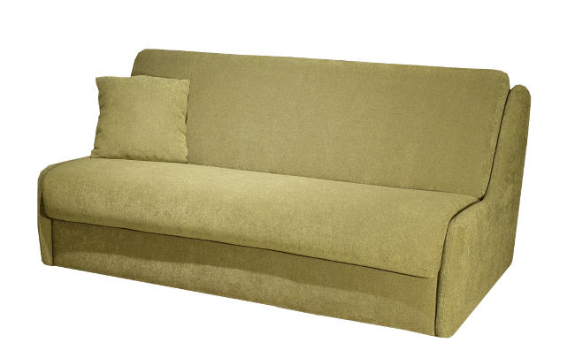 Without armrests but with excellent seating comfort and bed The Sax sofa bed