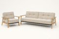 Frej Oak Splitback Sofa Bed with Chair Included! BF