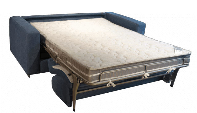 Uitgeklapte Bed Van De Slaapbank Modular Met Rechte Armen