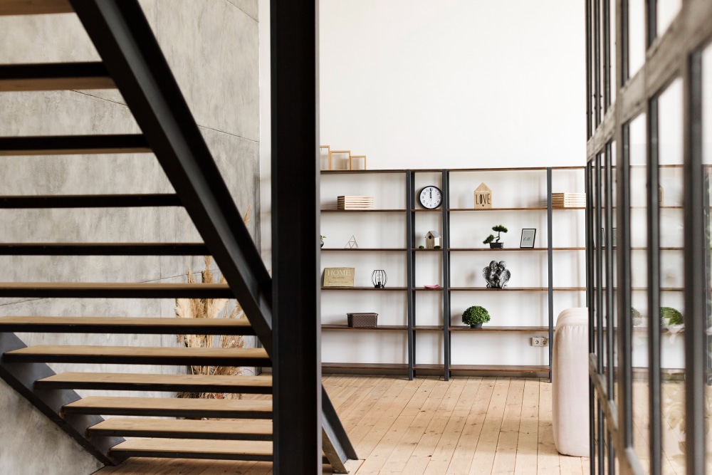 loft met minimalistische trap