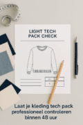 LIGHT Tech Pack Check – Laat je kleding Tech Pack professioneel controleren (binnen 48 uur)