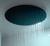 Overhead shower Black Round