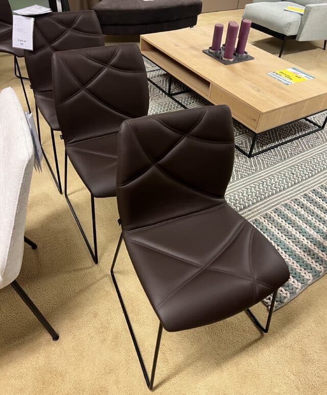 Eetkamerstoel Sora 4x Leder Mocca
