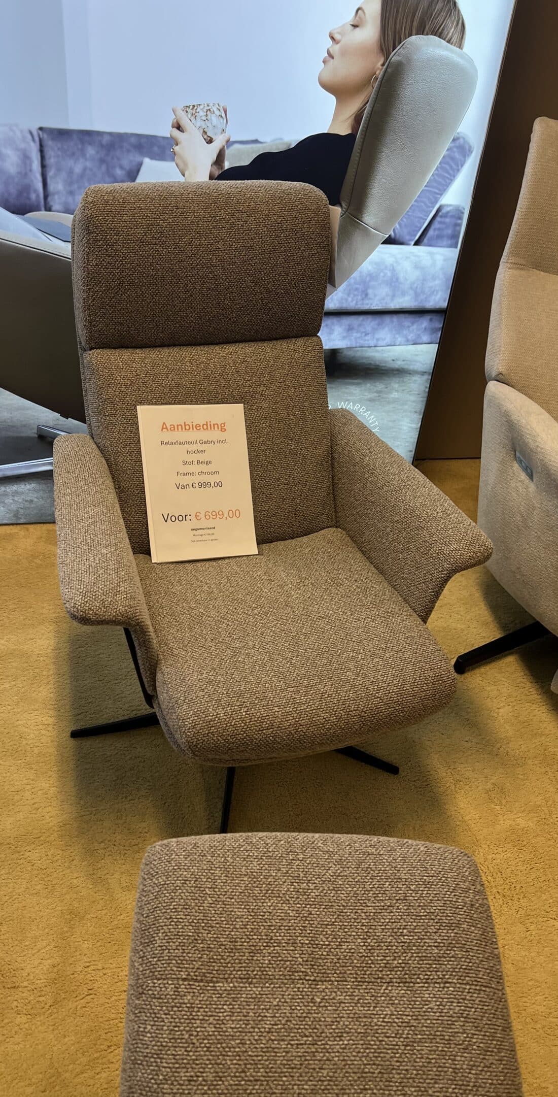 Relaxfauteuil Gabry Inclusief Hocker Relaxfauteuil Gabry Inclusief Hocker