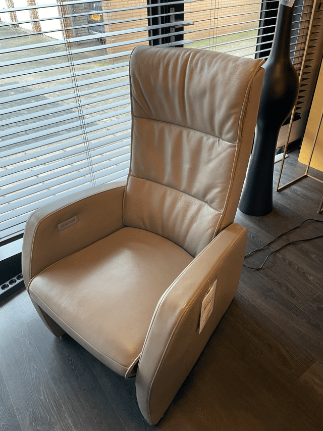 Relaxfauteuil Chino Beige Leer 1