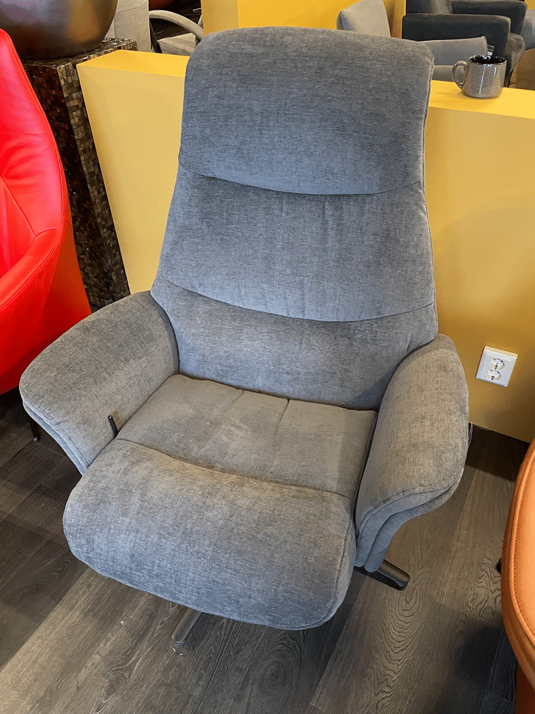 Relaxfauteuil Cube Grijs Stof