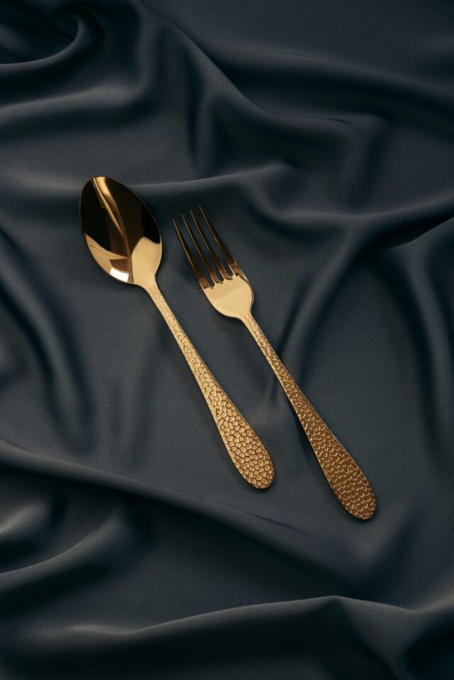 Vargen Thor Nimbus Brass Dessert Cutlery 2