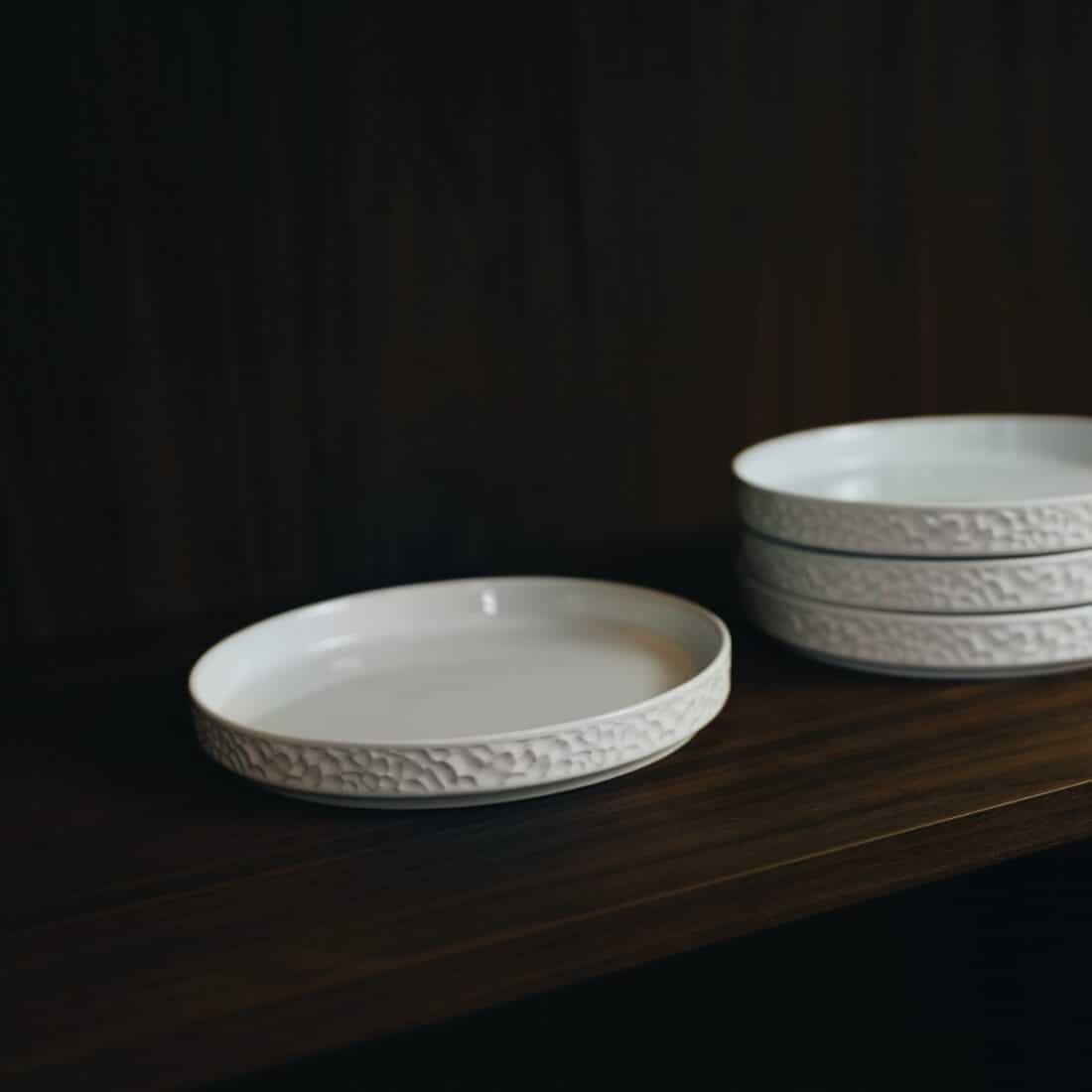Servicen C Set Van 4 Dessertborden Wit