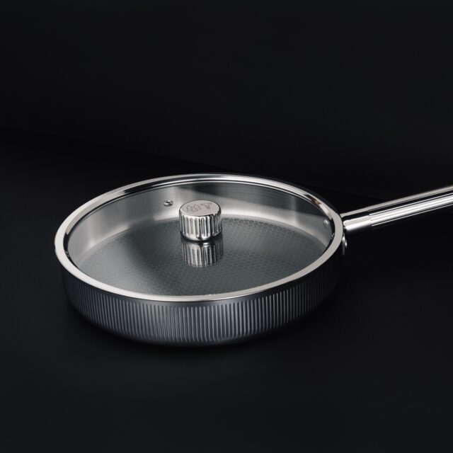 Glima 8211 Snacks Poêle à frire 28 cm Acier inoxydable poli