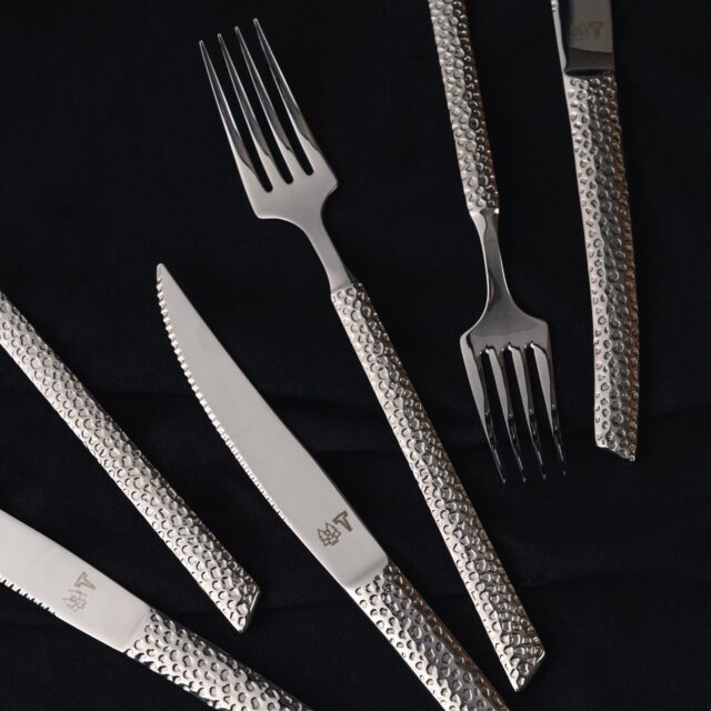 Vargen Thor Steak Set Silver Lava 2