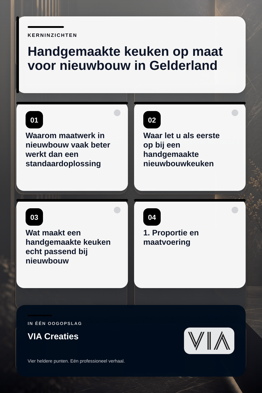 Handgemaakte keuken op maat voor nieuwbouw in Gelderland - infographic