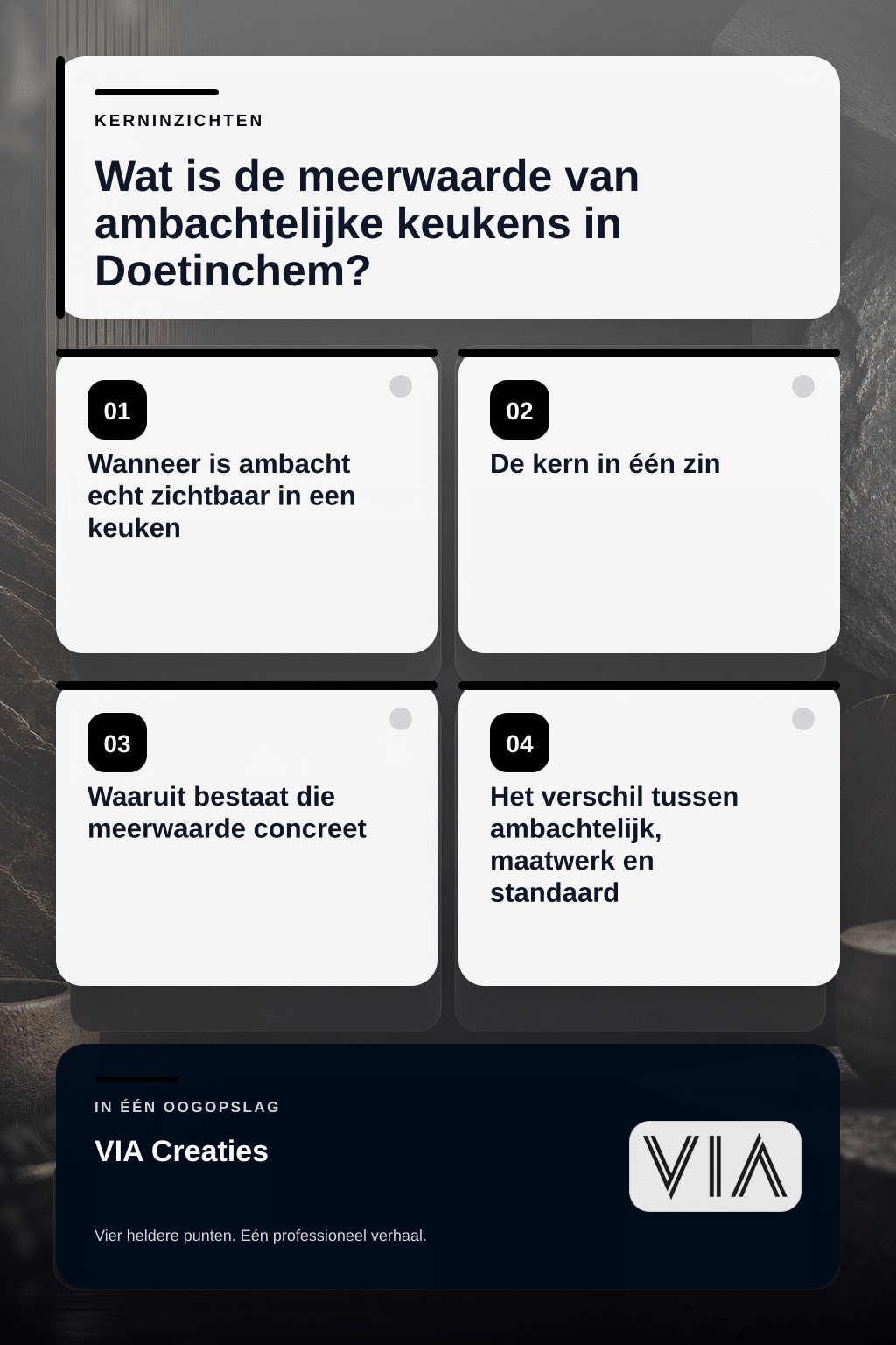 Wat is de meerwaarde van ambachtelijke keukens in Doetinchem? - infographic