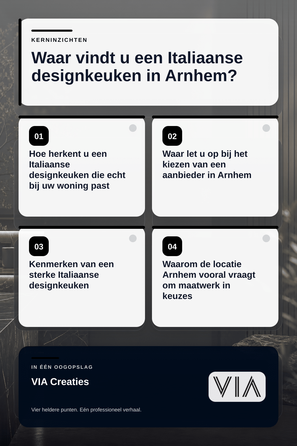 Waar vindt u een Italiaanse designkeuken in Arnhem? - infographic