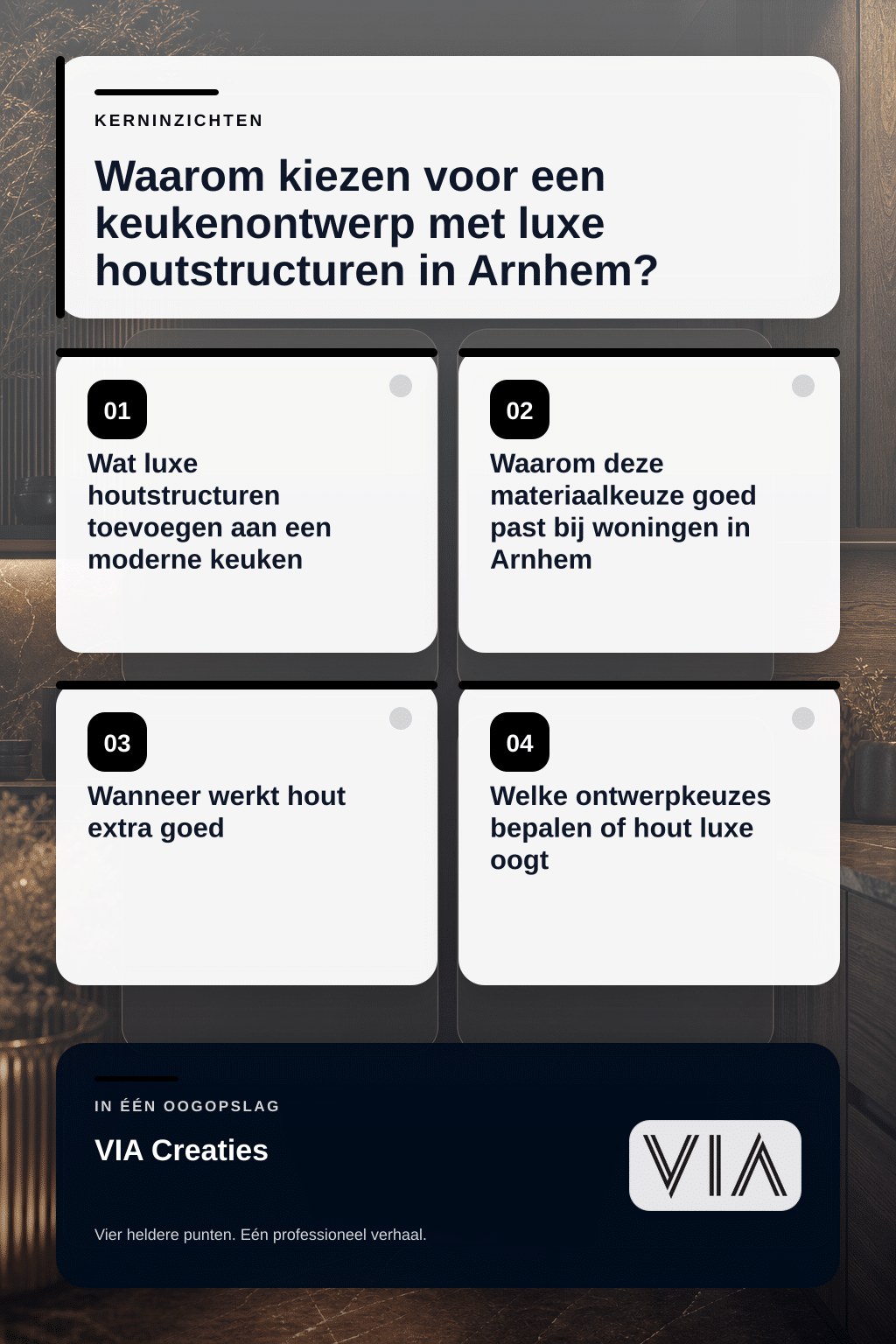 Waarom kiezen voor een keukenontwerp met luxe houtstructuren in Arnhem? - infographic
