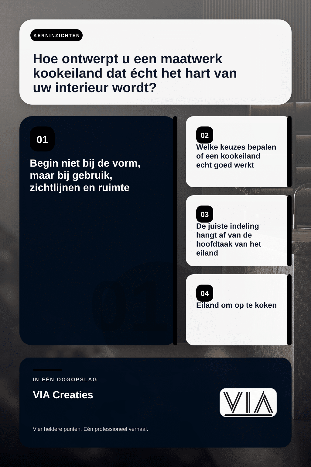 Hoe ontwerpt u een maatwerk kookeiland dat écht het hart van uw interieur wordt? - infographic