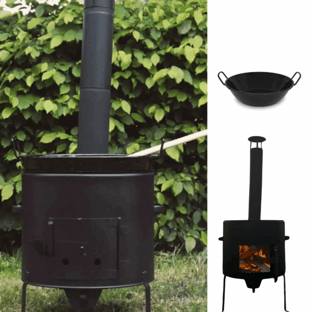 BBQ buiten kookkachel met wok pan VUUR LAB.
