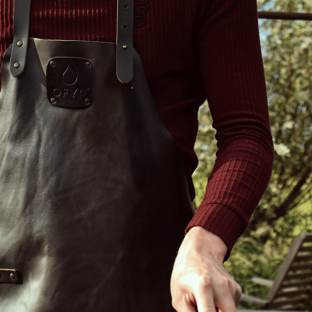 Leather barbecue apron OFYR