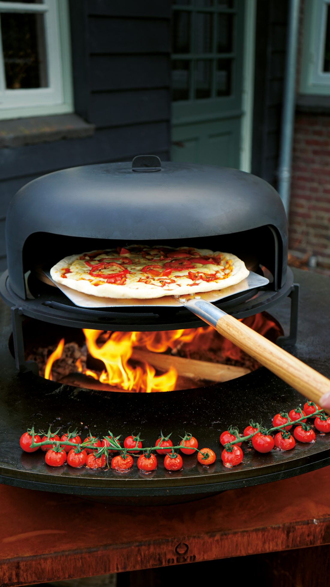 Module acier four à pizza pour cuisine extérieure