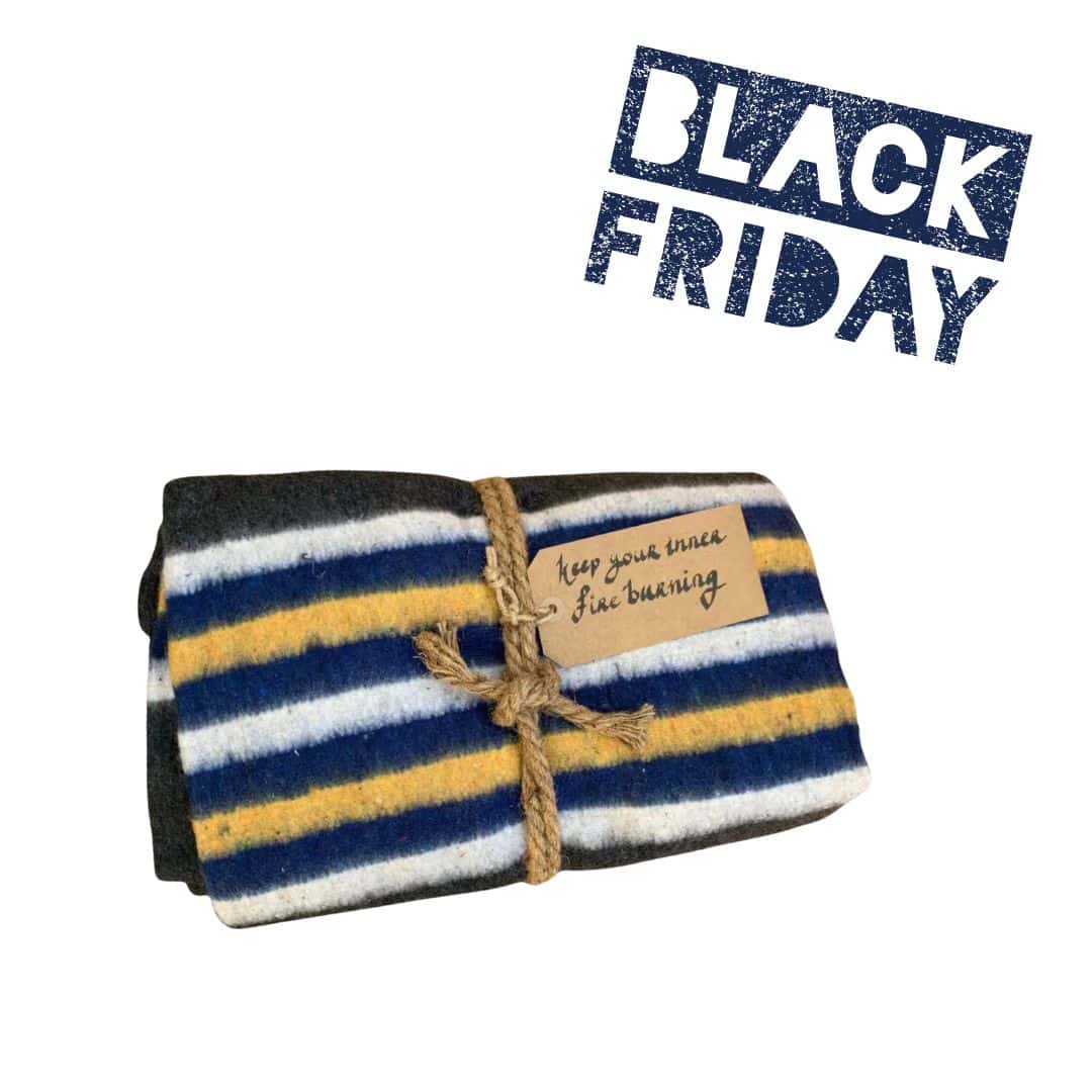 Black Friday Deal cool blanket blue/yellow/white