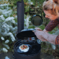 BBQ outdoor cooking stove with grill rack camembert VUUR LAB