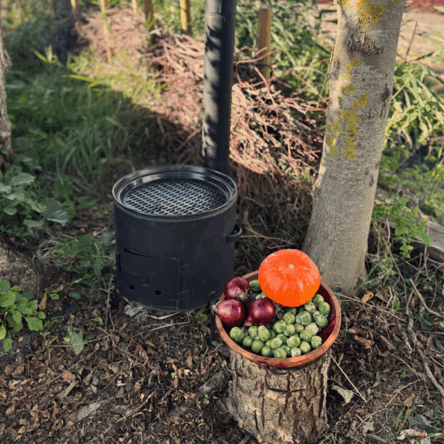 BBQ buiten kookkachel met grilrooster