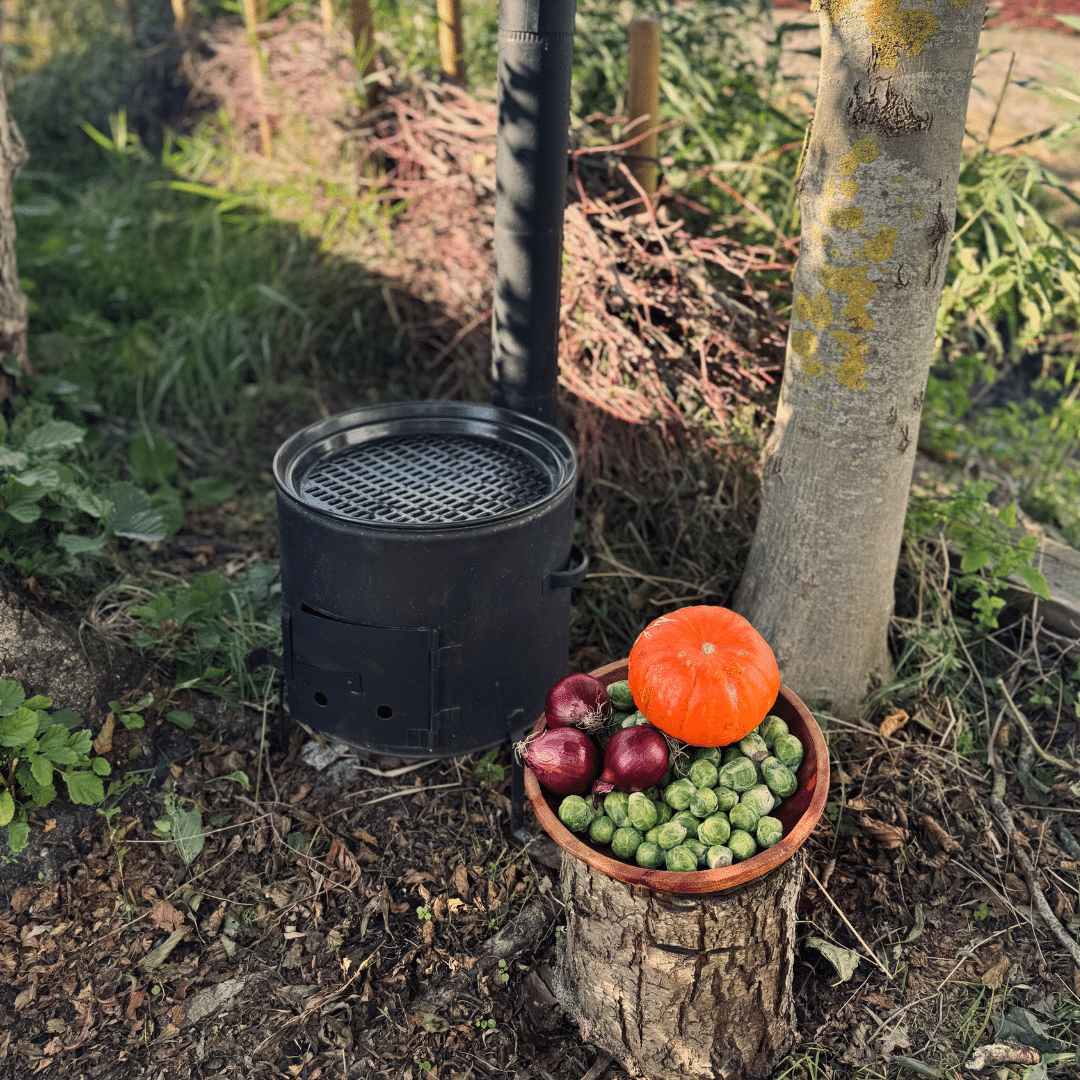 BBQ buiten kookkachel met grilrooster
