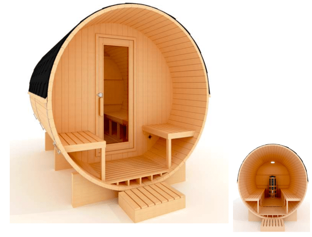 Luxe barrel sauna van Sauna LAB.