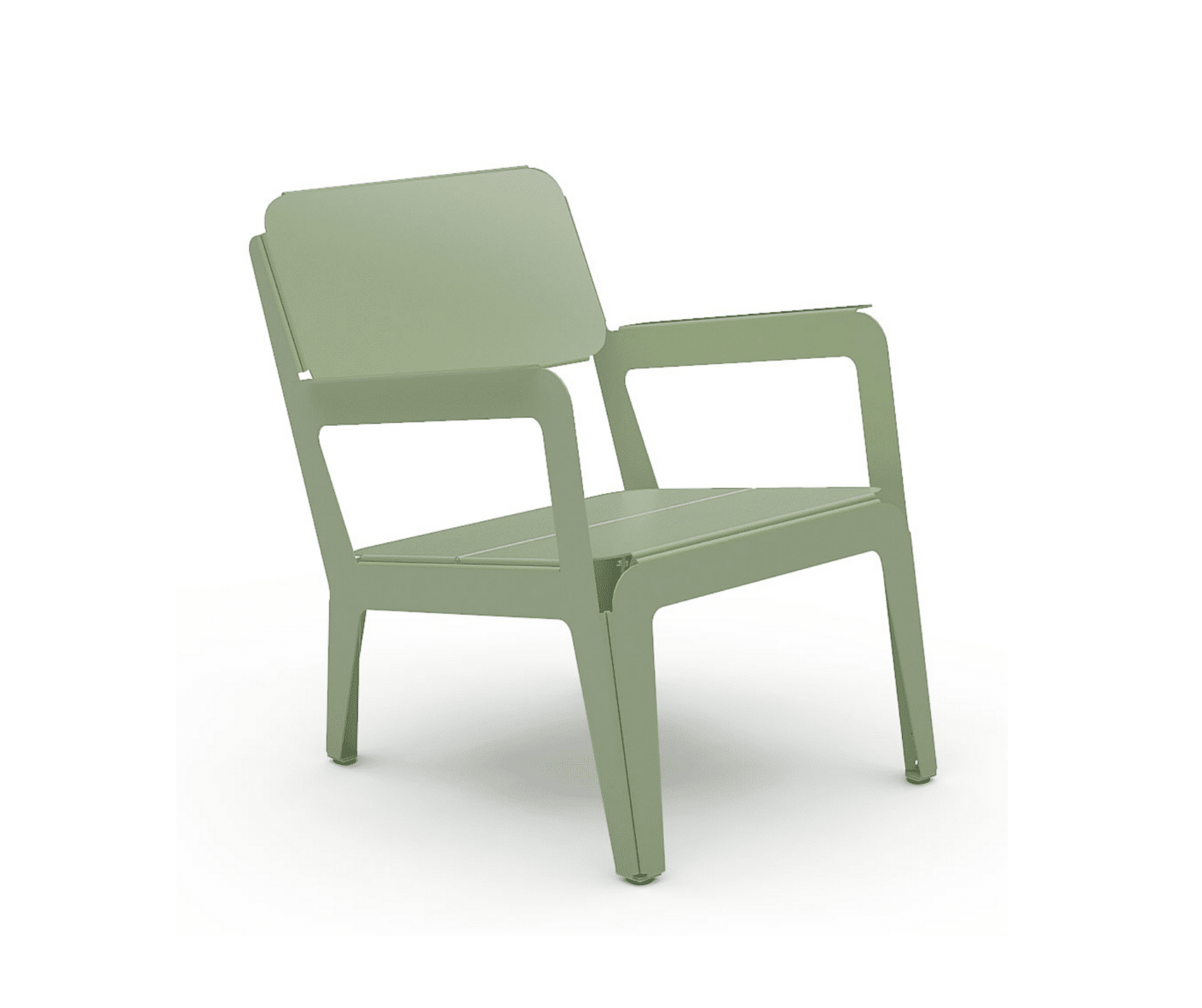 Chaise longue pliée vert pâle