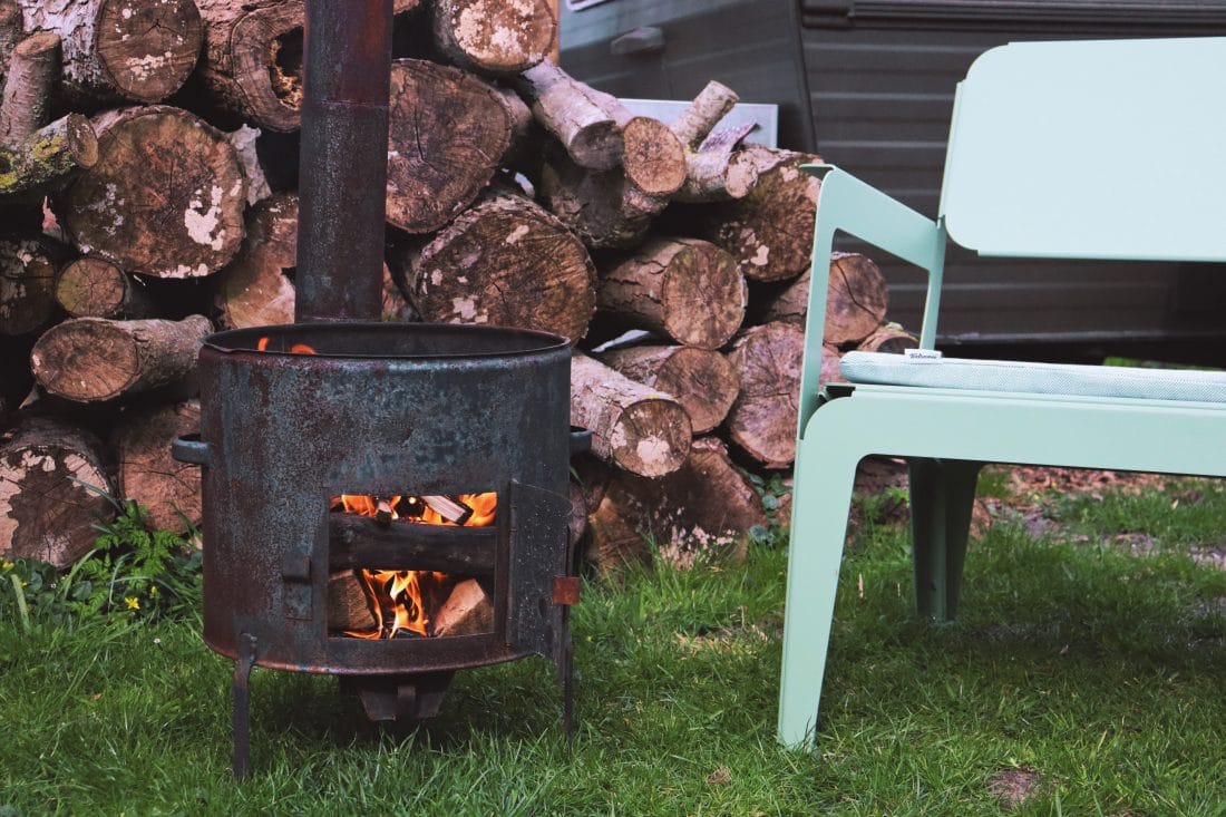 With the outdoor cooking stove, you can banish the evening chill with ease