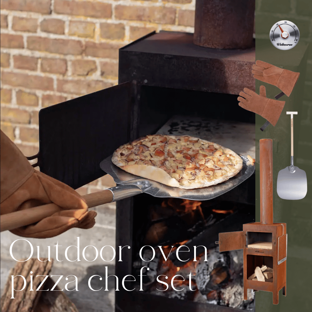 Outdoor oven pizza chef set