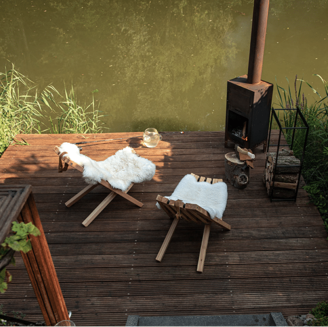 Where will you relax in these yummy sheepskin garden chairs?