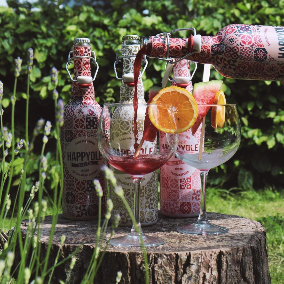 Beautiful bottles of tasty sangria from HappyOle
