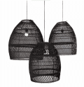 Prachtige set van 3 lampenkappen zwart