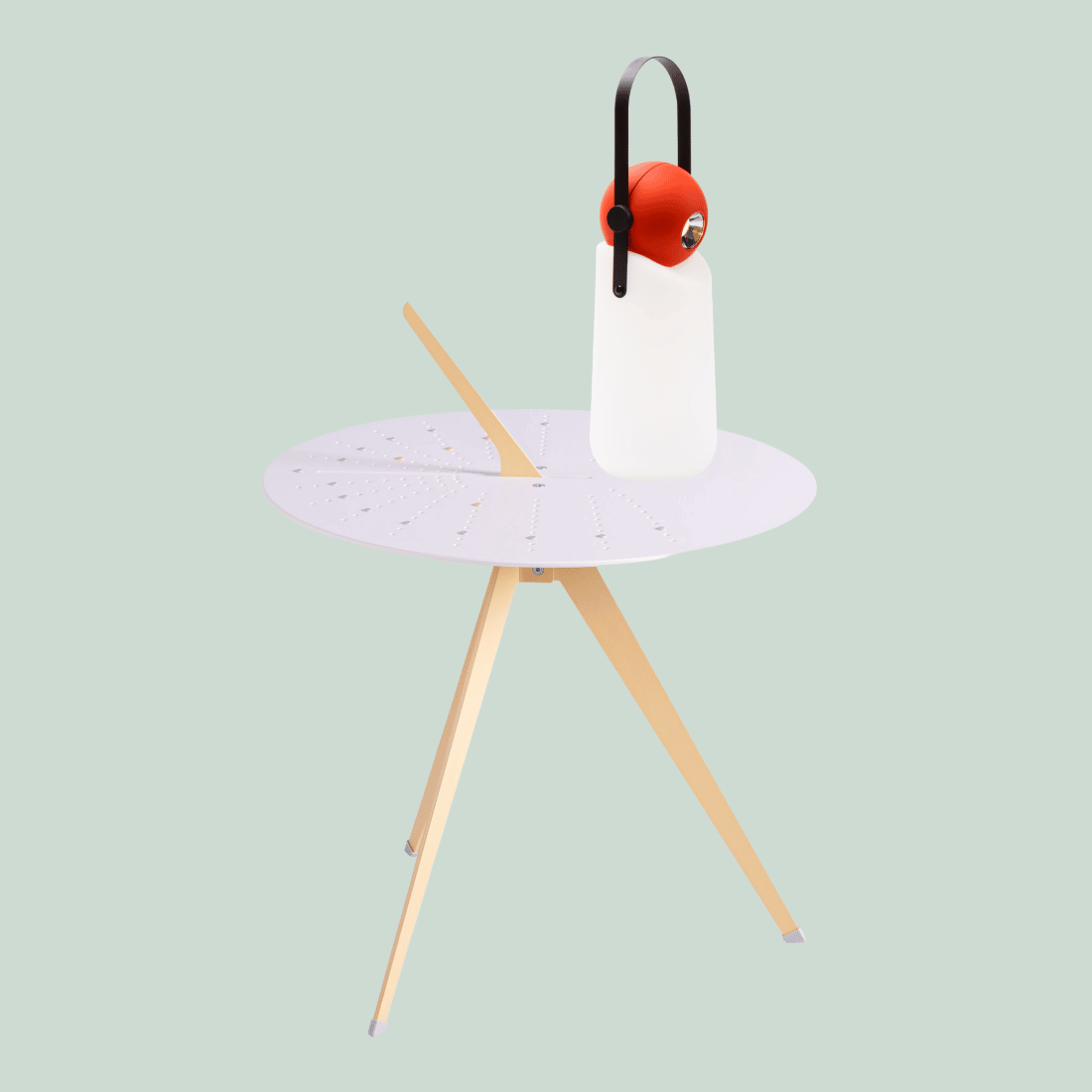 This combination is also possible yellow sundial table with red guidelight