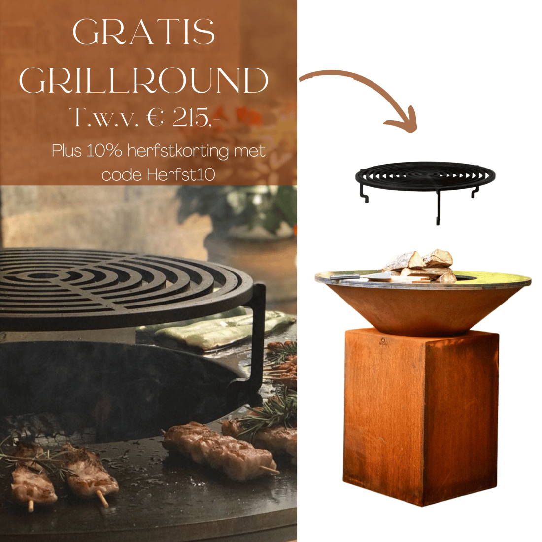 OFYR CLASSIC 100 CORTEN WITH FREE GRILLROUND