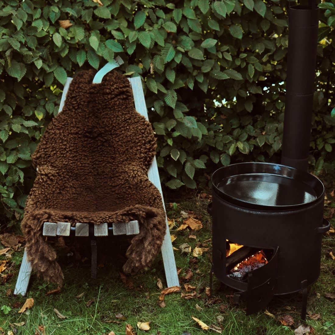 Outdoor-Kochherd mit Grillplatte