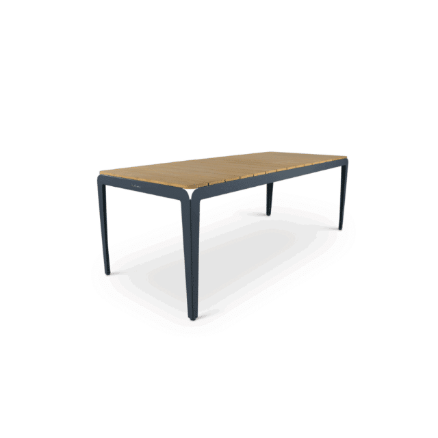 Bended table wood grijsblauw