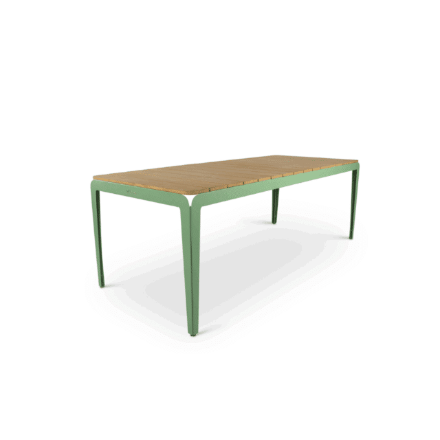Bended table wood lichtgroen RAL 6021