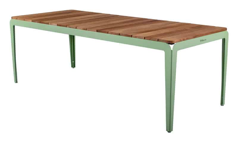 Table courbée en bois vert sans accessoires