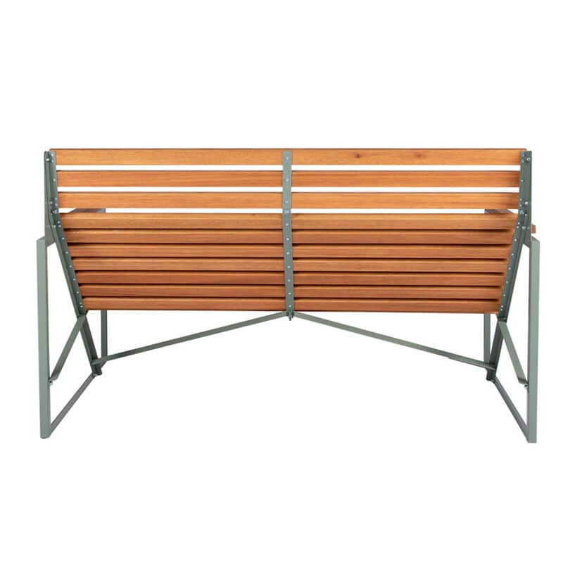patio bench green back