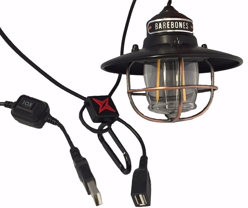 Edison string lights bronze lifestyle with USB connection