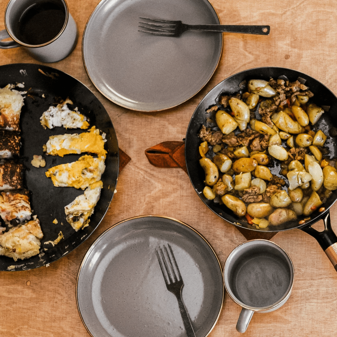 These beautiful carbon steel frying pans give your the convenience of cooking
