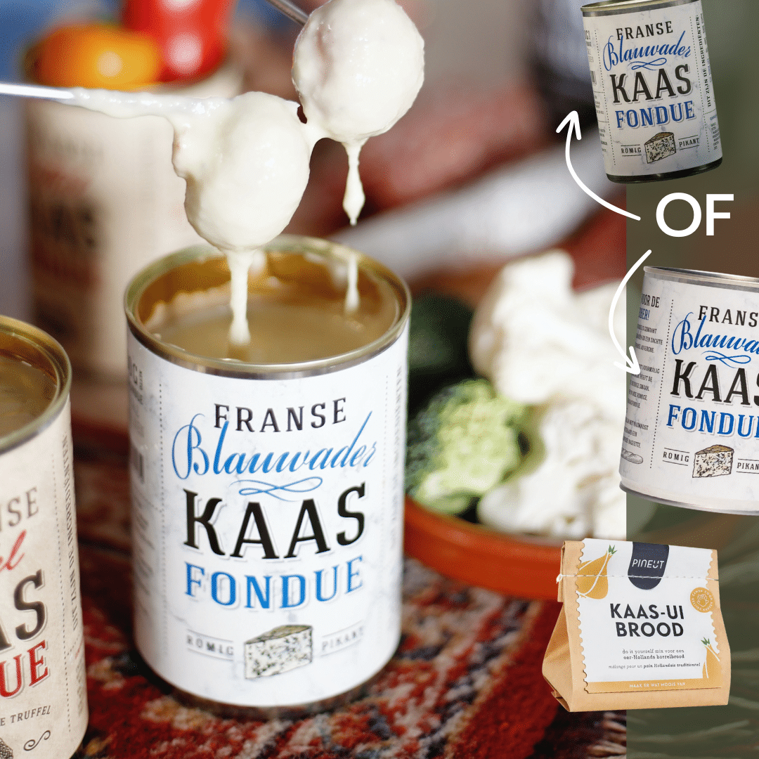 Franse Blauwader Kaasfondue Met Kaas Ui Brood