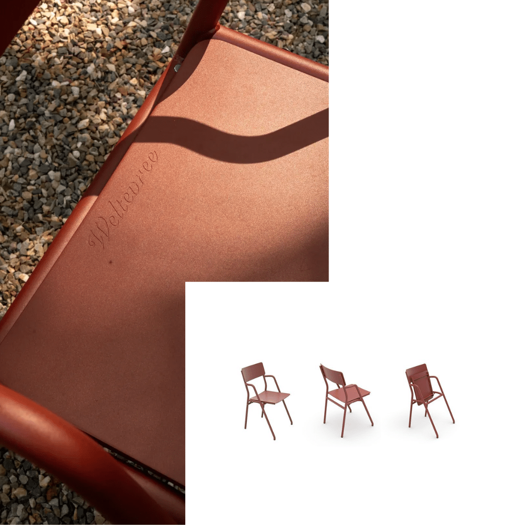 Flip up chair rood Weltevree