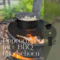 Ta patelnia do popcornu & rękawica BBQ dopełni Twoje przygody przy ognisku!