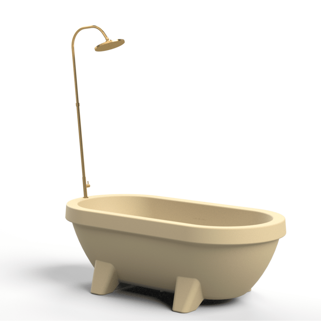 Garden tub Sand Dune with shower gold