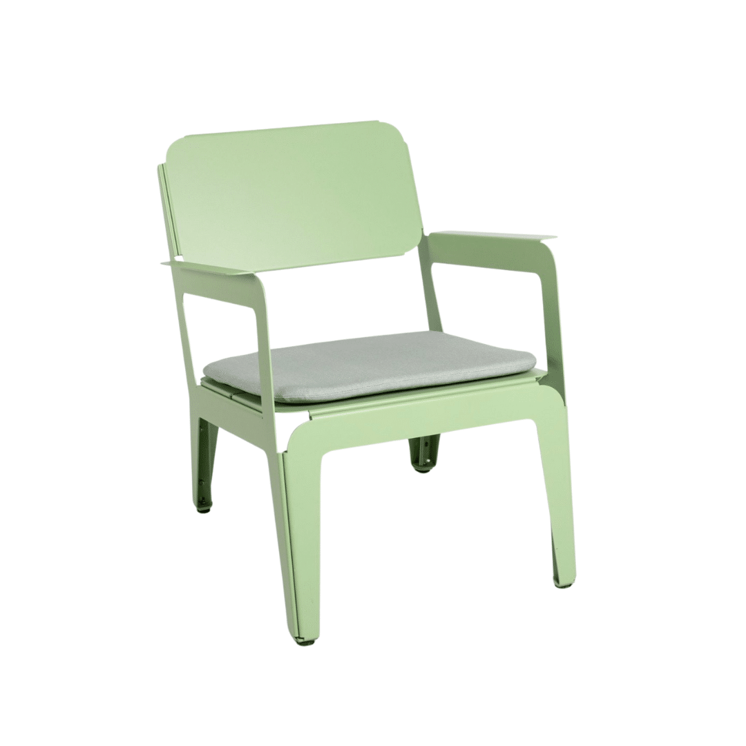 Bended Lounger Pale Green - Lounge stoel