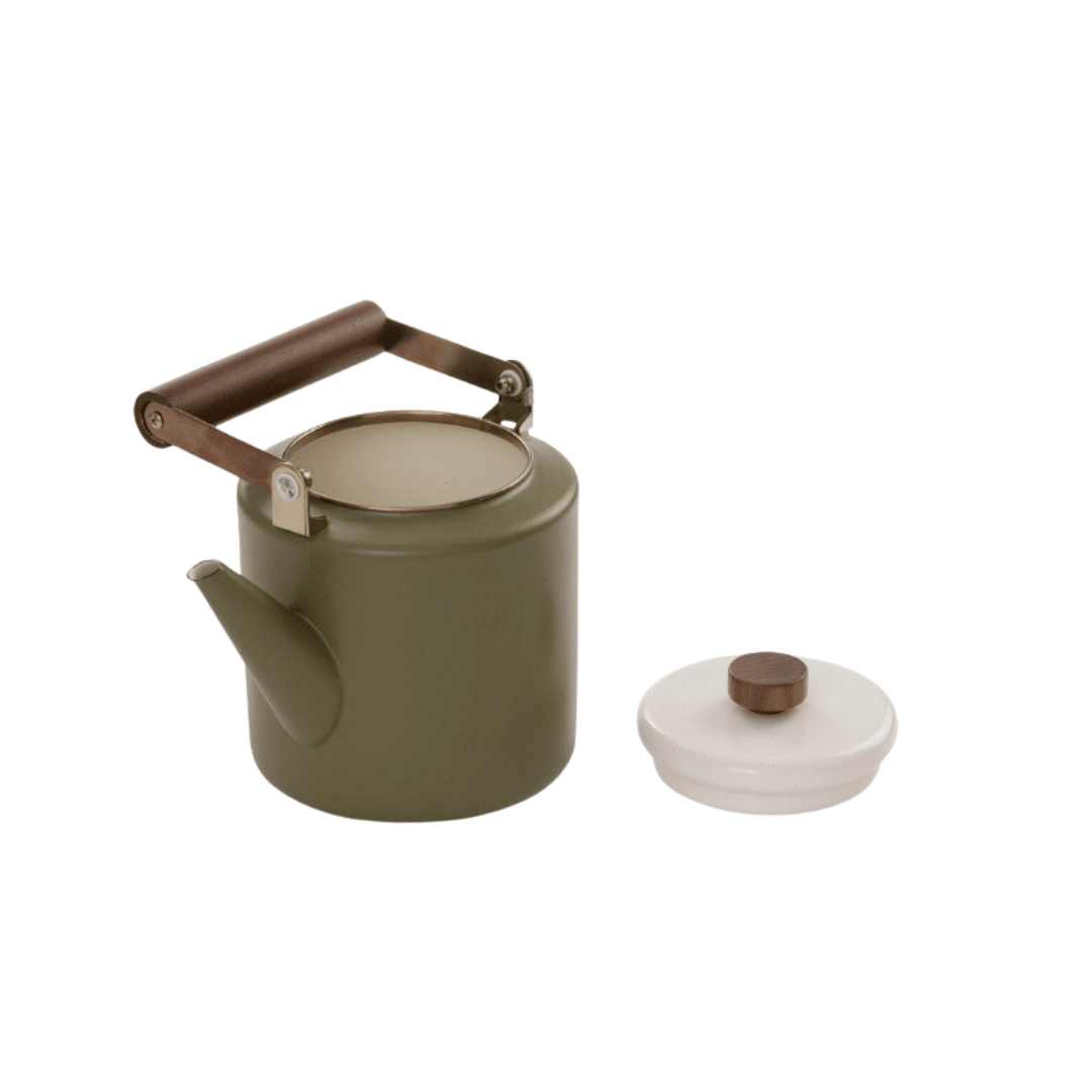 Theepot Two tone Olive geopend